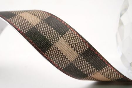 Klassisches Schwarz & Beige Karoband_AI